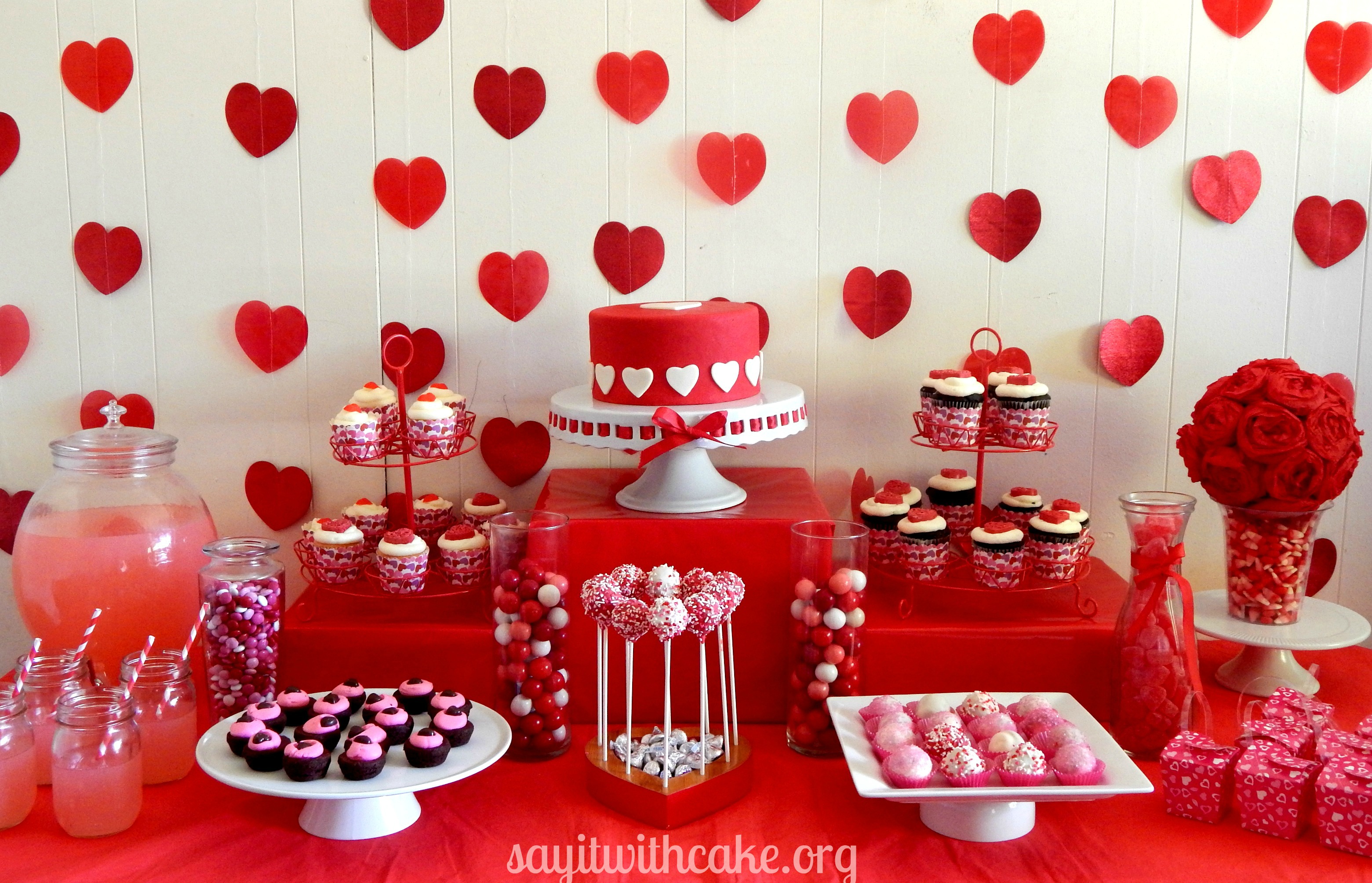 Valentine’s Day Dessert Table – Say it With Cake