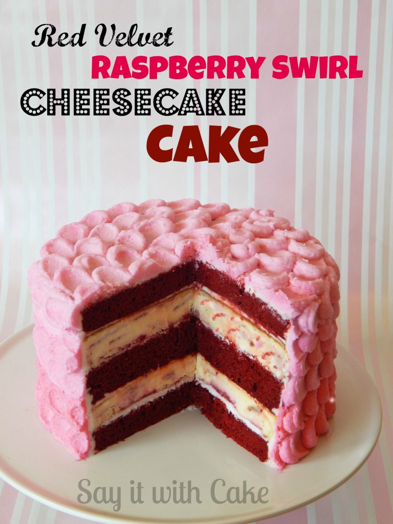 raspberry red velvet cheesecake cake
