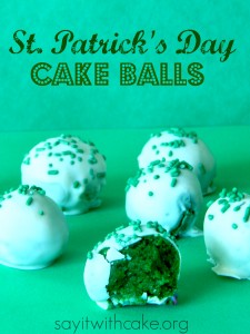 st paddy's day cake balls