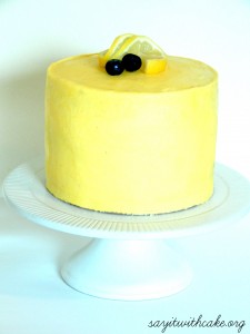 lemon blueberry layer cake