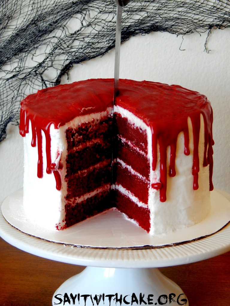 Red Velevet Bloody Halloween Cake