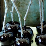 Poison black candy apples