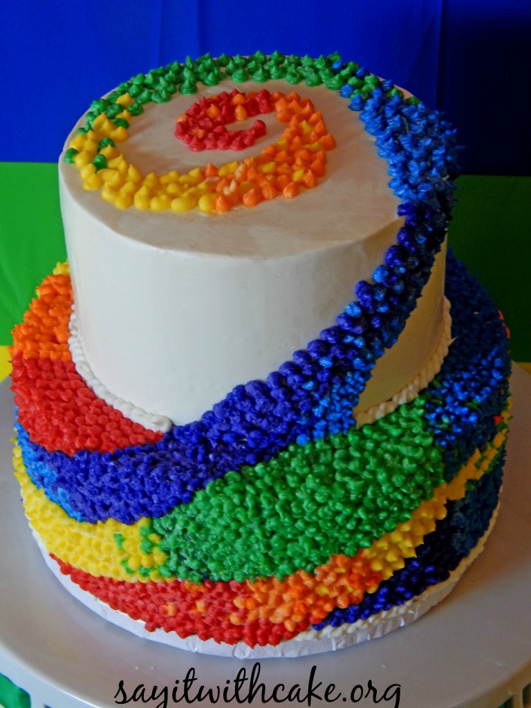 Rainbow Dot Cake