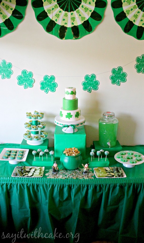 St. Paddy's Day dessert table