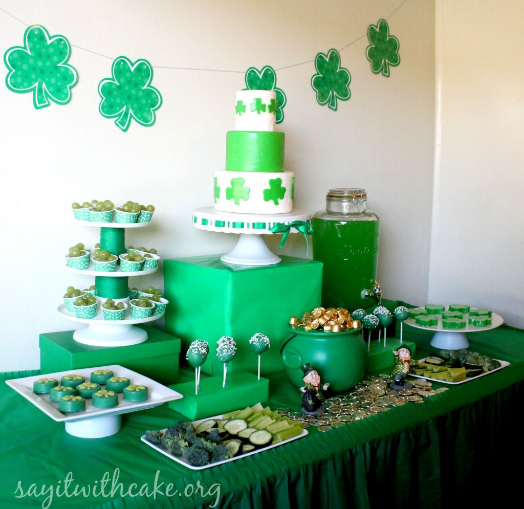 St. Paddy's Day Party Dessert Table