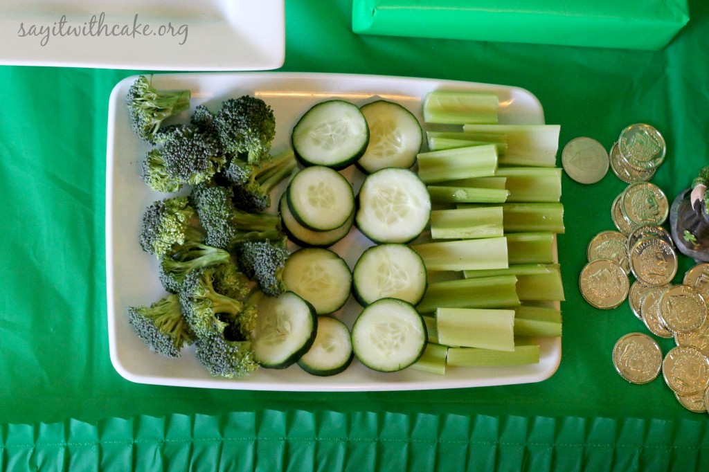 Green veggie platter
