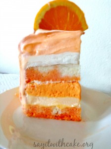 Orange Creamsicle Ice Cream Cake