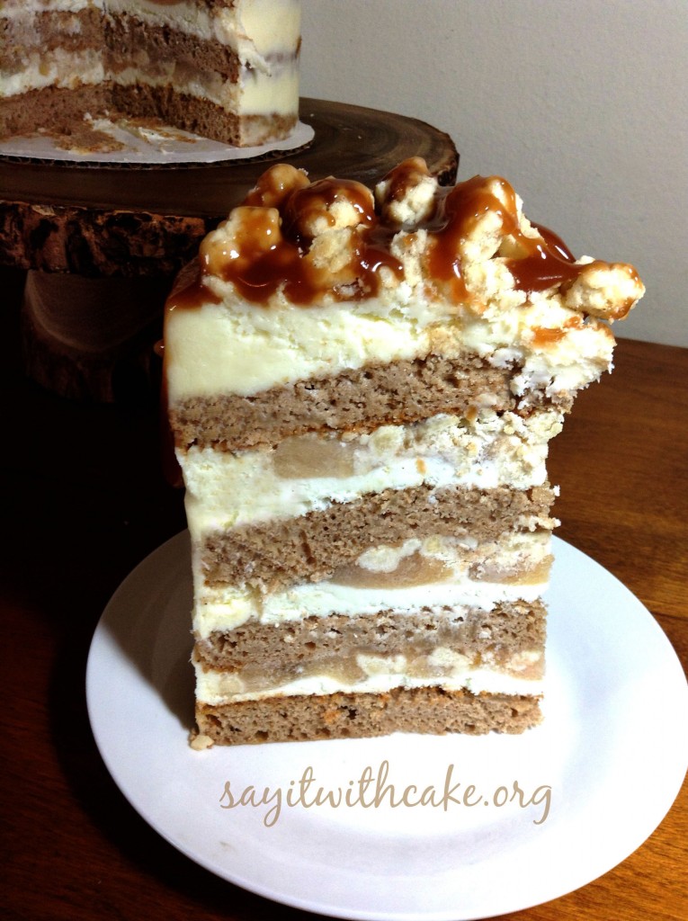 Apple Pie Layer Cake with Apple Roses | Say it With Cake
