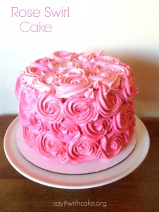rose swirl cake