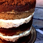 Chocolate cheesecake cookie dough cake